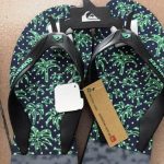 Layback Green Printed Foot wear-QUIKSILVER