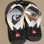 Layback Black and White Printed Foot wear-QUIKSILVER