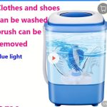 Mini washer with a spin. Grid & off-grid portable washing machine dryer for clothes and shoes